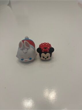 Disney Minnie Mouse and Rabbit Stackable Tsum Tsum Figures - Red, Black, White
